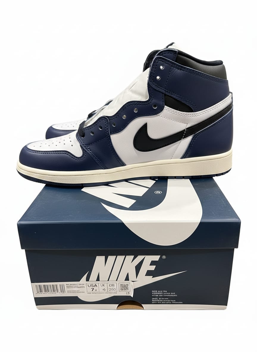 Air Jordan 1 Retro High OG Midnight Navy (GS) — Size 7Y
