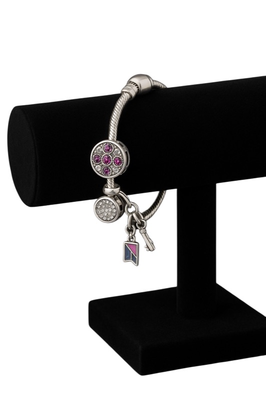 Purple Crystal Charm Bracelet 2